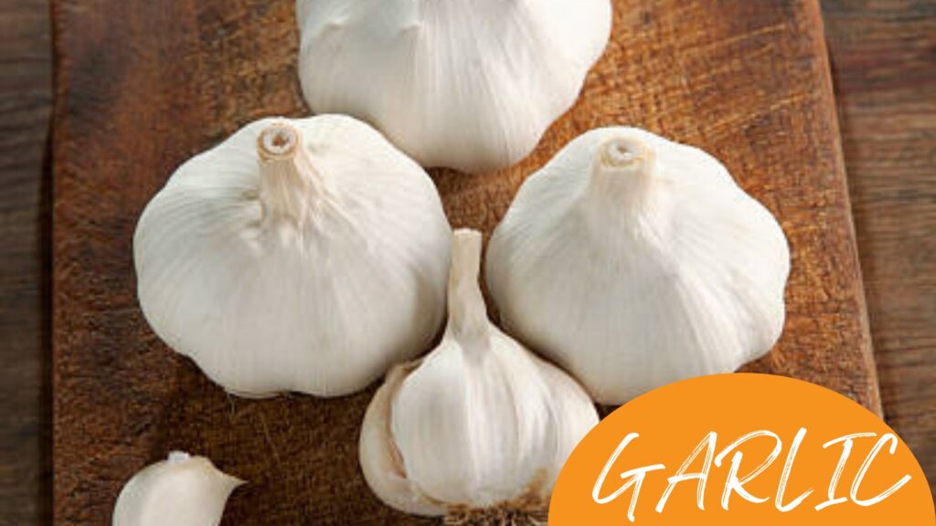 Image showing garlic bulbs, a natural ingredient known to help reduce cholesterol levels and improve heart health