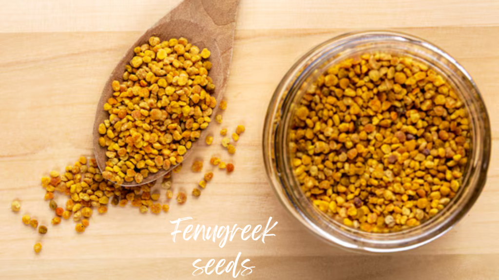 Image showing fenugreek seeds, which are known to help lower cholesterol levels and promote heart health naturally